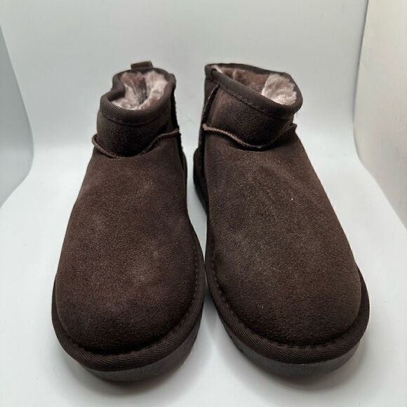 CUSHIONAIRE Women's Genuine Suede pull on boot +Memory Foam 8.5 BROWN - Picture 2 of 7